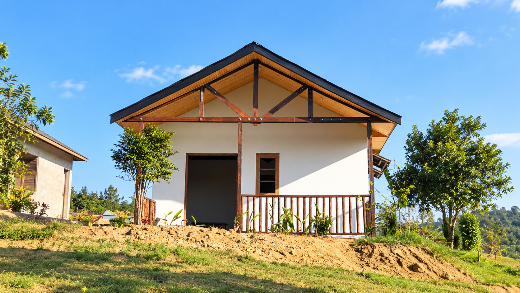 Petite maison construite à Andasibe.