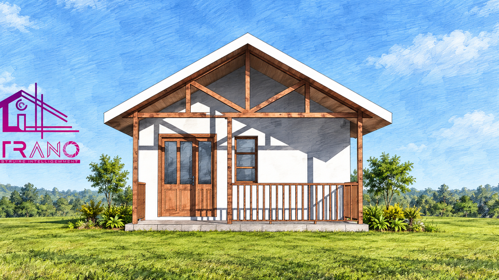 Élévation de la petite maison d’Andasibe.