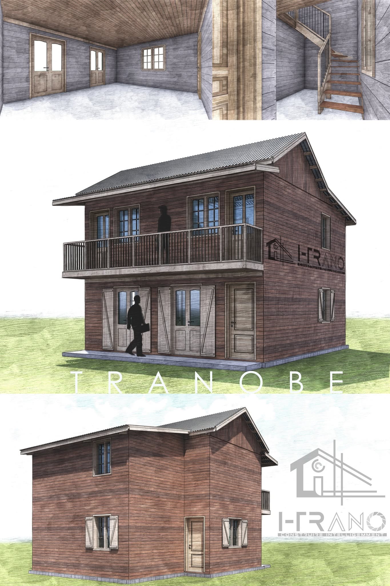 Projet d’une grande maison en bois, à Marolambo.